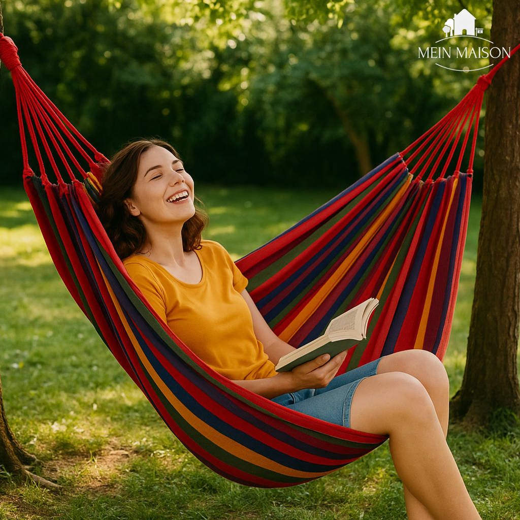 Hamaca RelaxoLounge | Lona resistente | Diseño antideslizante | Capacidad de carga 200 kg