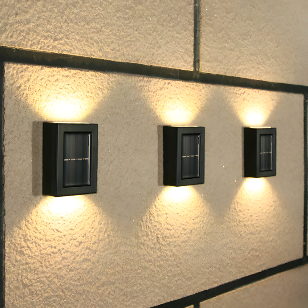 Luz Solar de Pared para Exteriores IP65 a Prueba de Agua | Luz LED Arriba y Abajo para Patio, Jardín y Jardín