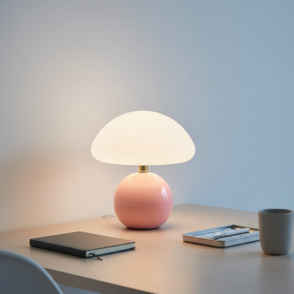 MushGlow | Lámpara de Mesa de Hongo Brillante y Juguetona para Dormitorio o Sala de Estar