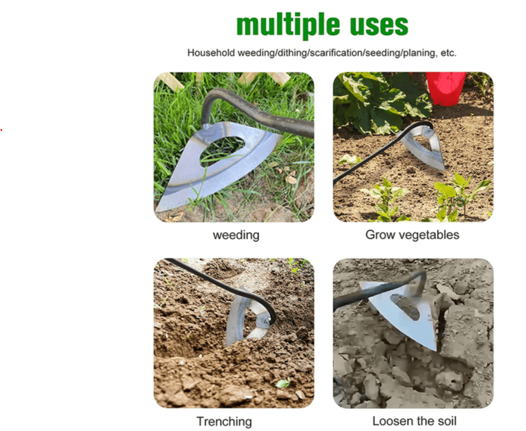 Azada Hueca de Acero Completo para Jardinería
