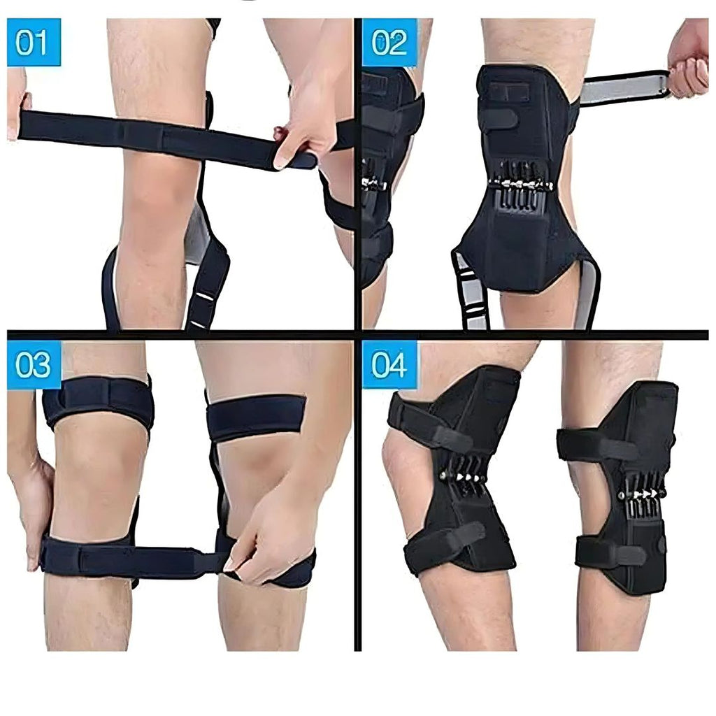 KneeGuard Pro | Set de 2 Estabilizadores de Rodilla con Bisagra para Alivio del Dolor | Soporte Ajustable para Lesiones de Rodilla - Artritis - Recuperación Postquirúrgica Kalsten