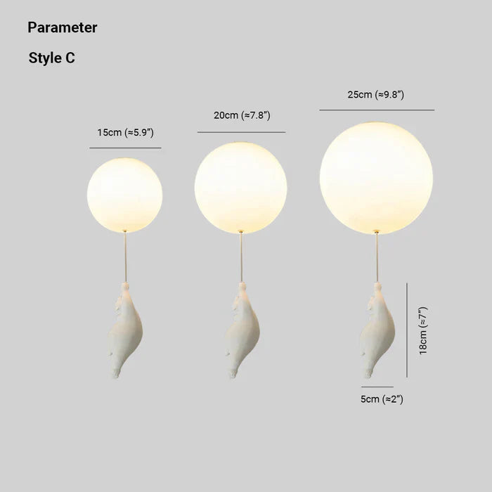 Lámpara de Techo Infantil | Diseño de Oso y Globo | CloudBear | Diseño Juguetón y Único | Iluminación LED | Plástico y Metal de Alta Calidad | Para Habitaciones Infantiles | 40 cm de Diámetro