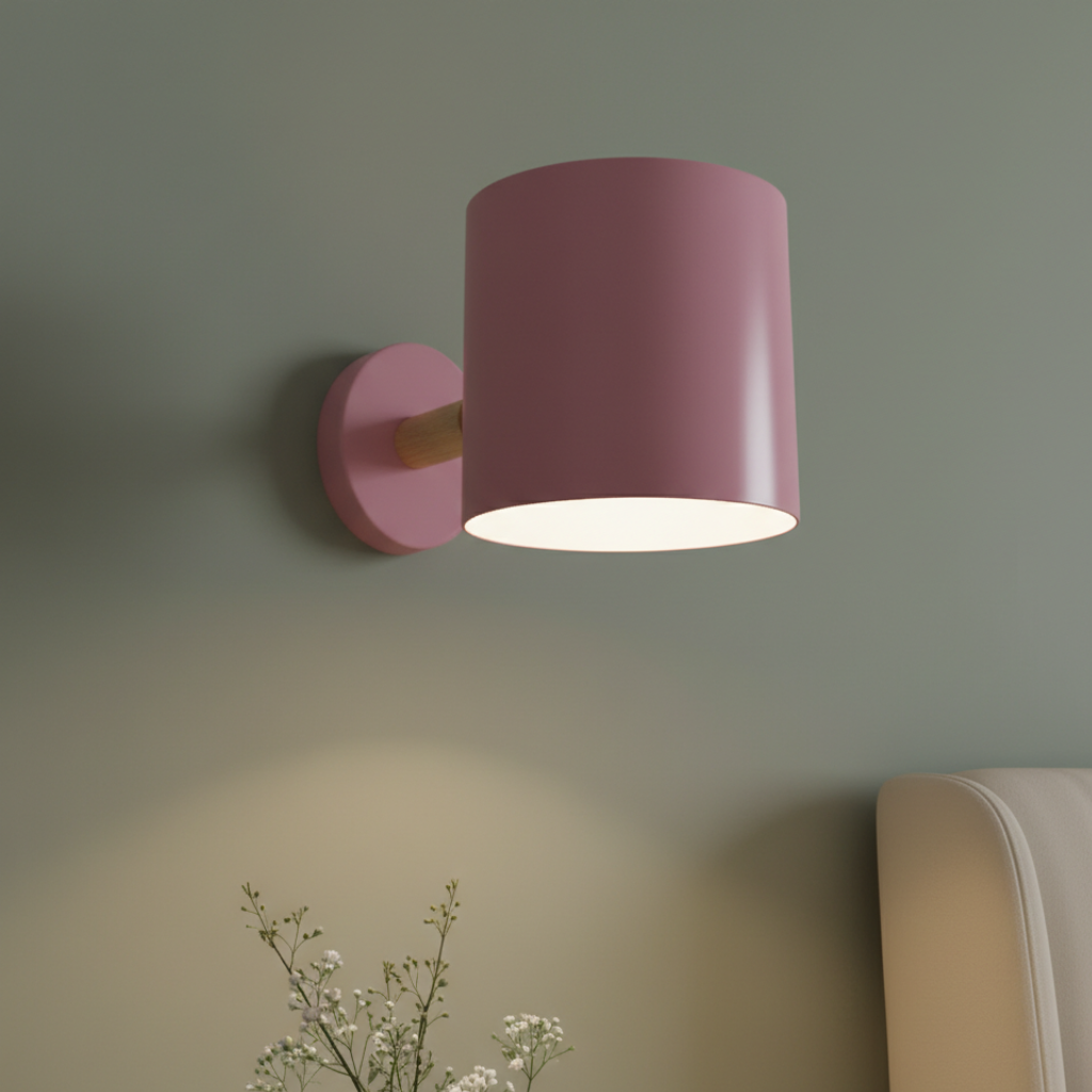 MacaronRay - Lámpara de Pared Ajustable y Aplique de Pared con Diseño Escandinavo Pastel