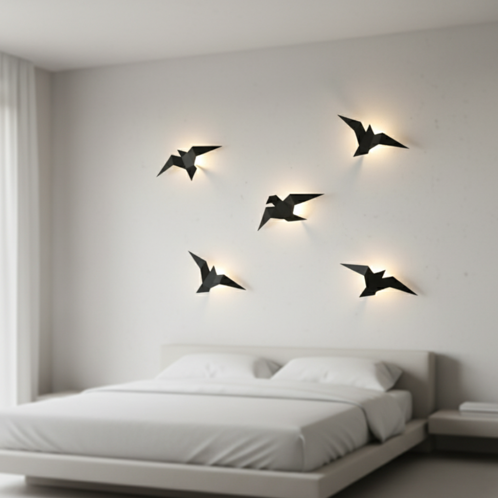 Akaru Origami Luz de Pared - Apliques LED Escultóricos con Diseño Japonés