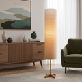 Lámpara de Pie Nomi Modern Gold - Diseño Escandinavo-Japonés para Sala de Estar o Dormitorio