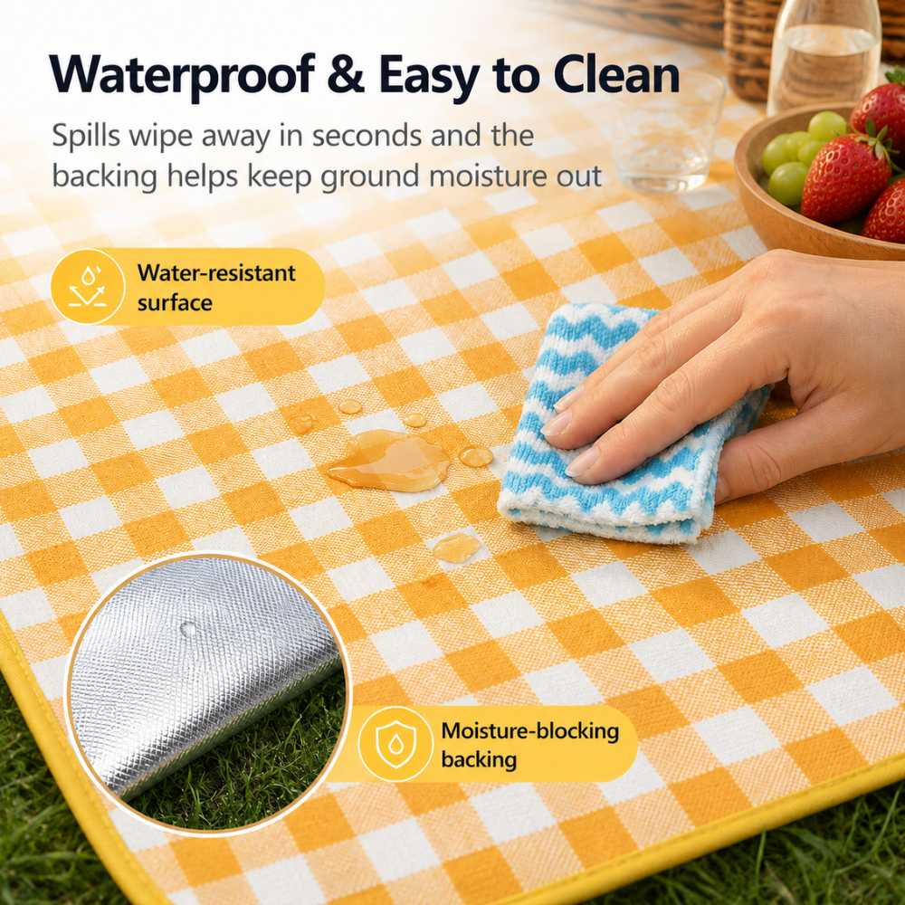 Manta de Picnic Impermeable Plegable con Parte Inferior Aislante