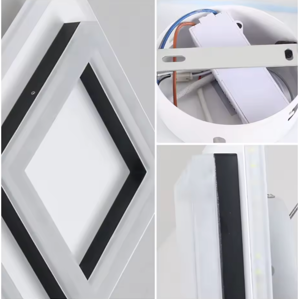 Luz de Techo Cuadrada Moderna - Iluminación LED Eficiente en Energía