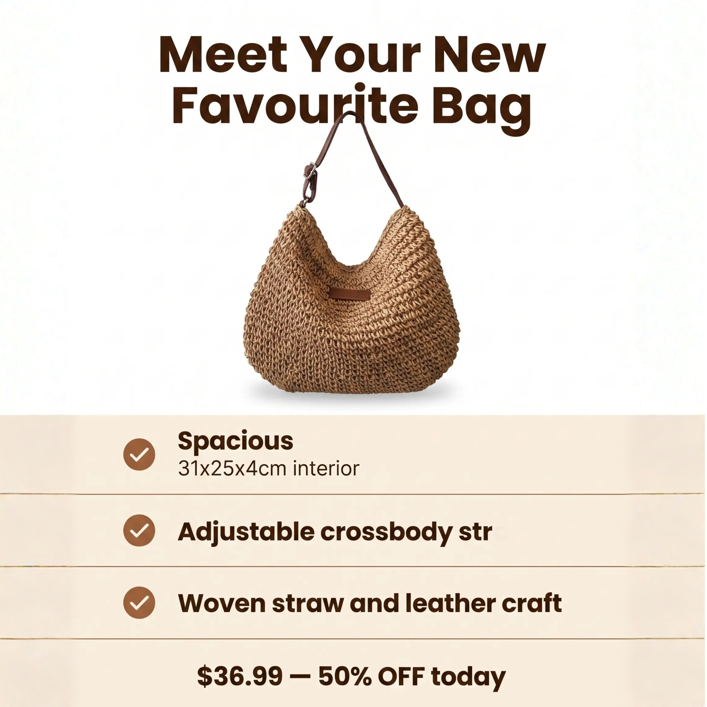 BowLift | Bolso de Hombro Bohemio Espacioso