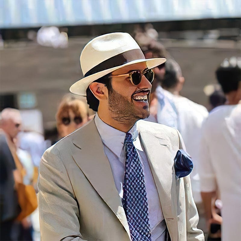 Hugo - Sombrero panamá elegante hecho a mano para estilo y protección solar