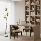Sara Orchid - Lámpara de Pie Elegante con Sombrillas de Flores Blancas para Sala de Estar o Dormitorio