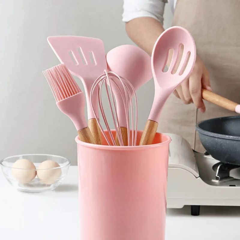 KitchenMate - Juego de cocina de 12 piezas antiadherente
