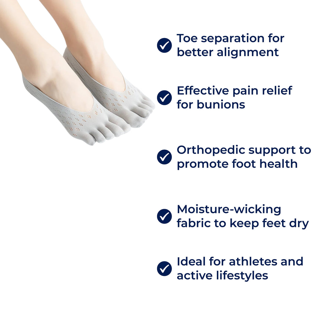 ToeAlign | Calcetines ortopédicos para los dedos – Separación de dedos, absorción de humedad y alivio para juanetes, dedos en martillo y pie de atleta Kalsten