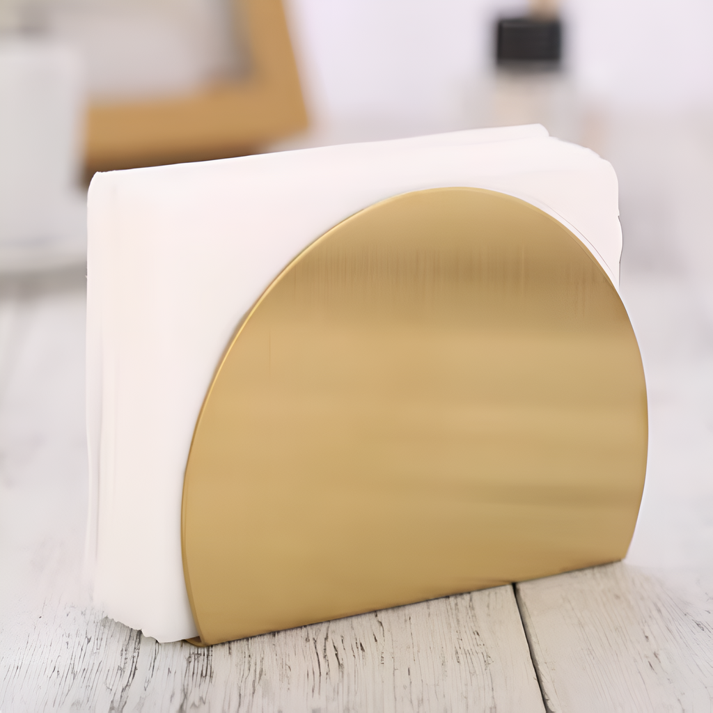 Soporte de Servilletas Metálico Dorado