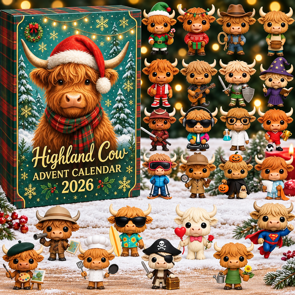 Calendario de Adviento de Vaca Highland 2026