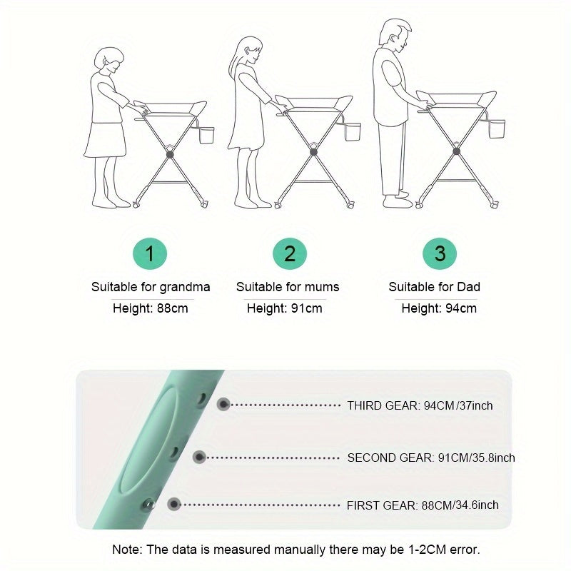 Mesa de Cambio Ajustable y Portátil para Bebés – Perfecta para Organización y Comodidad