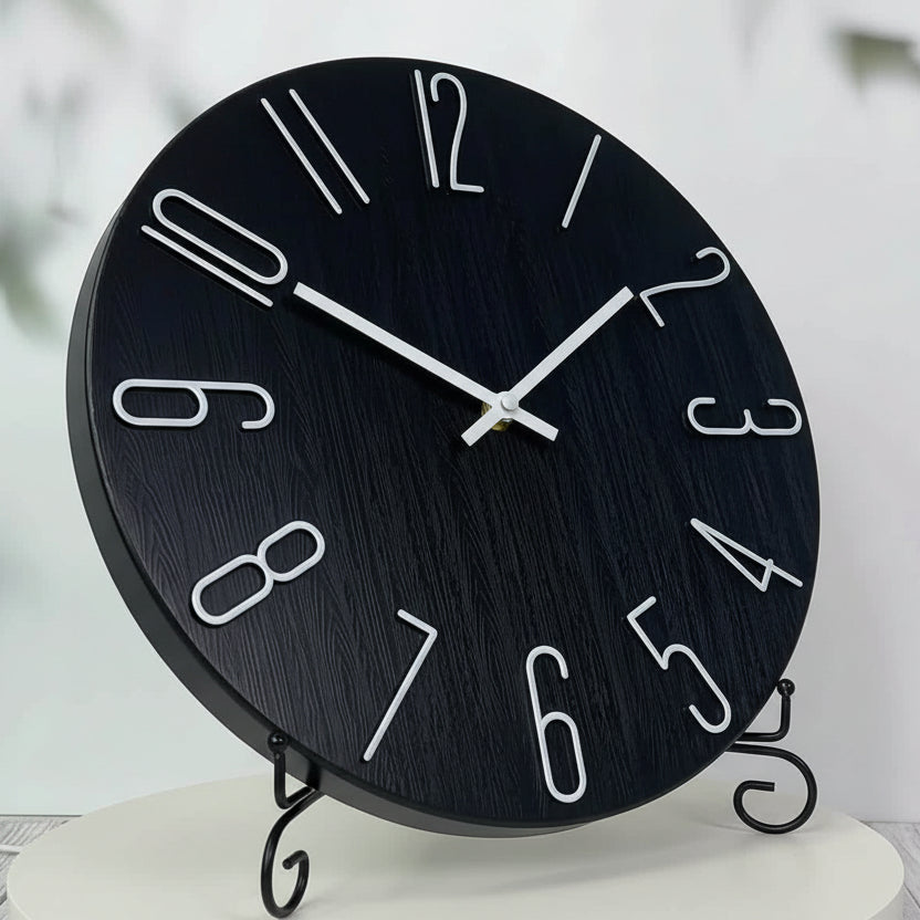 OAKTIDE - Reloj de pared contemporáneo diseñado para interiores modernos y silenciosos