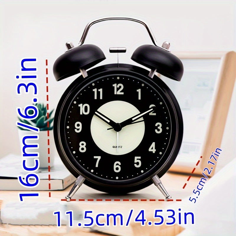Skanto | LuminousTime - Reloj despertador de metal elegante con suave iluminación para mañanas y noches tranquilas