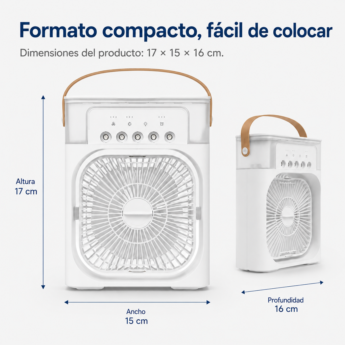 Enfriador de Aire Portátil 3 en 1 con Ventilador y Humidificador