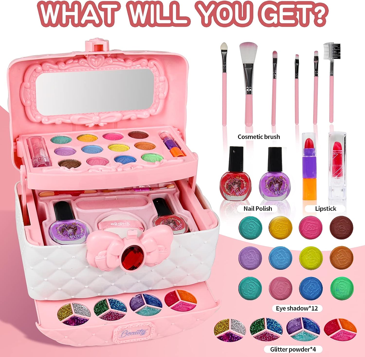 Juego de Maquillaje Lavable para Niños - Seguro y Divertido