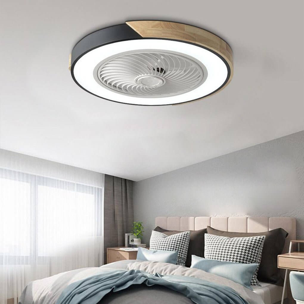 Ventilador de Techo Moderno Sin Aspas con Luz LED y Control Remoto