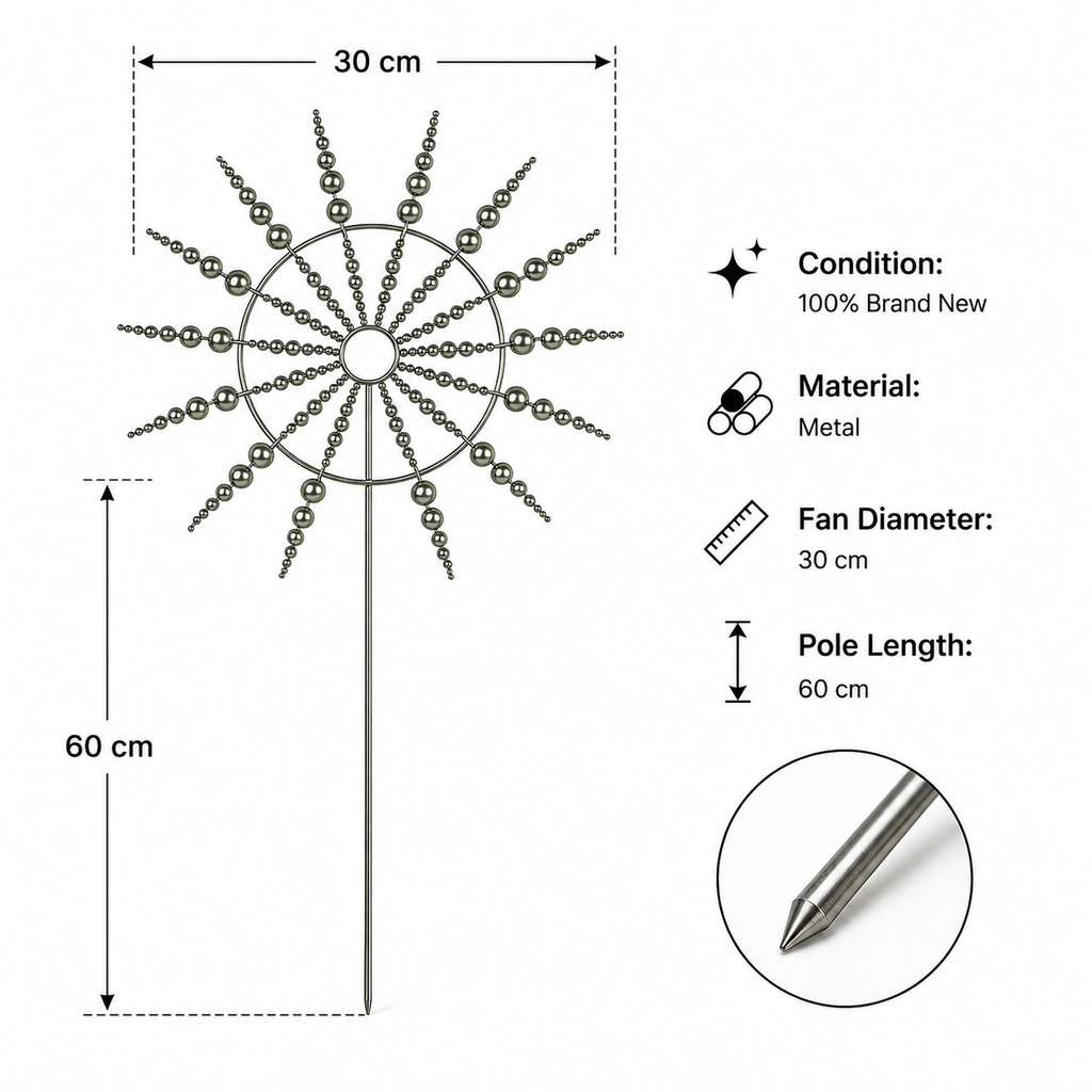 Decoración de Jardín con Molinete Cinético de Metal Antioxidante para Exterior