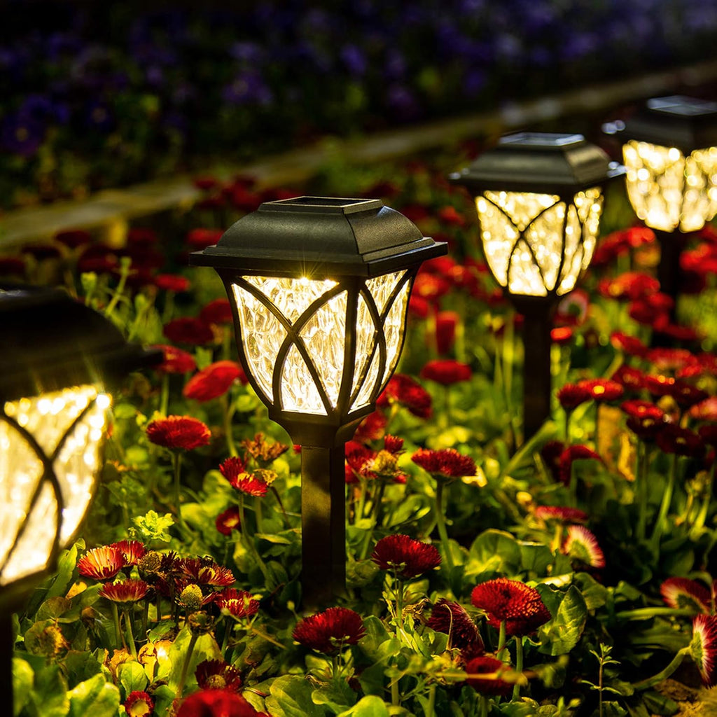 Paquete de 6 Luces de Jardín LED Solares para Caminos Exteriores