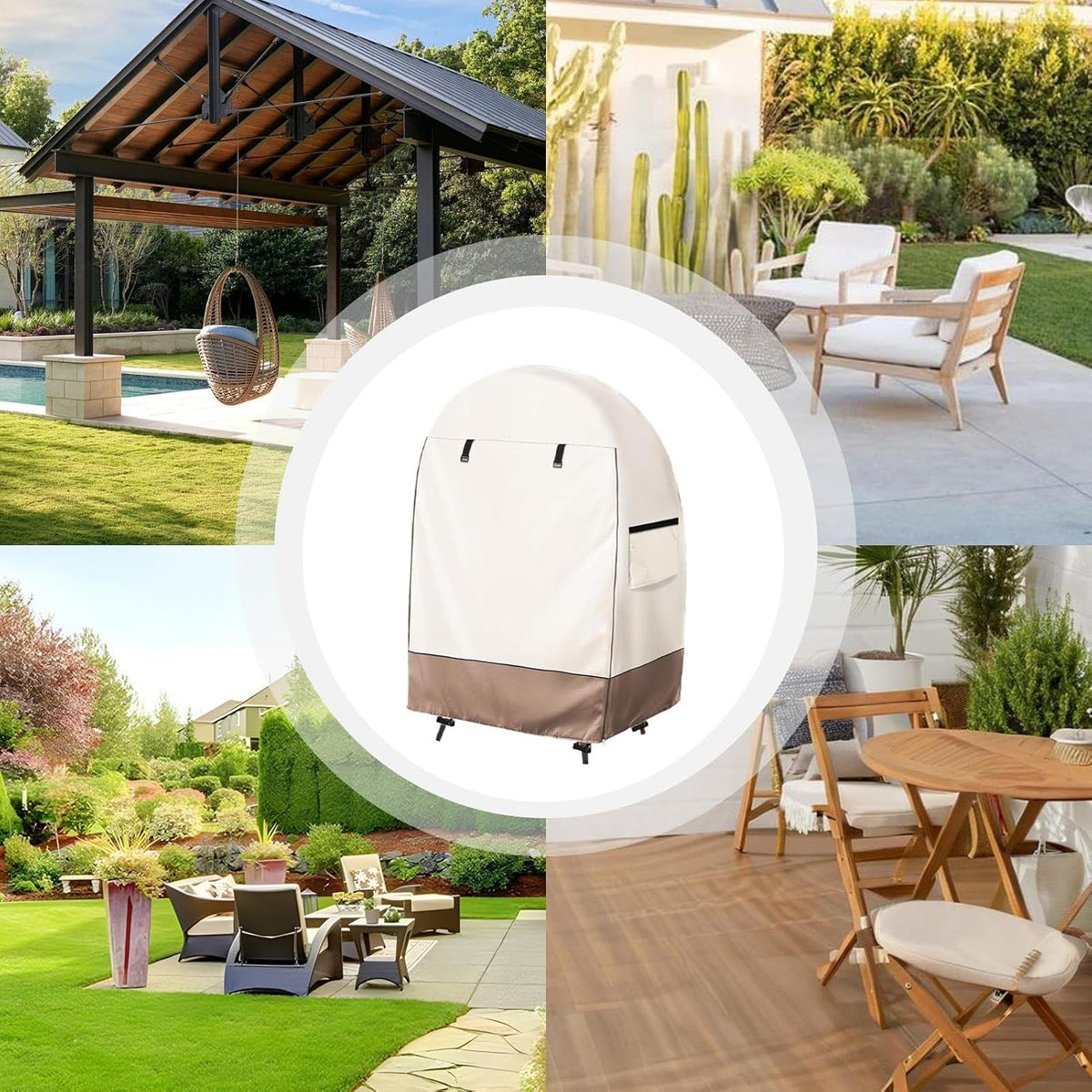 Cubierta Impermeable para Silla Huevo con Doble Cremallera – Solara
