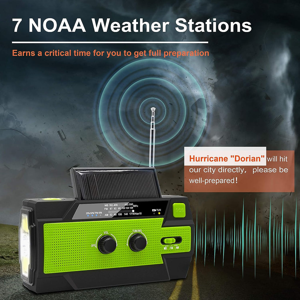 Radio Meteorológica de Emergencia con Manivela