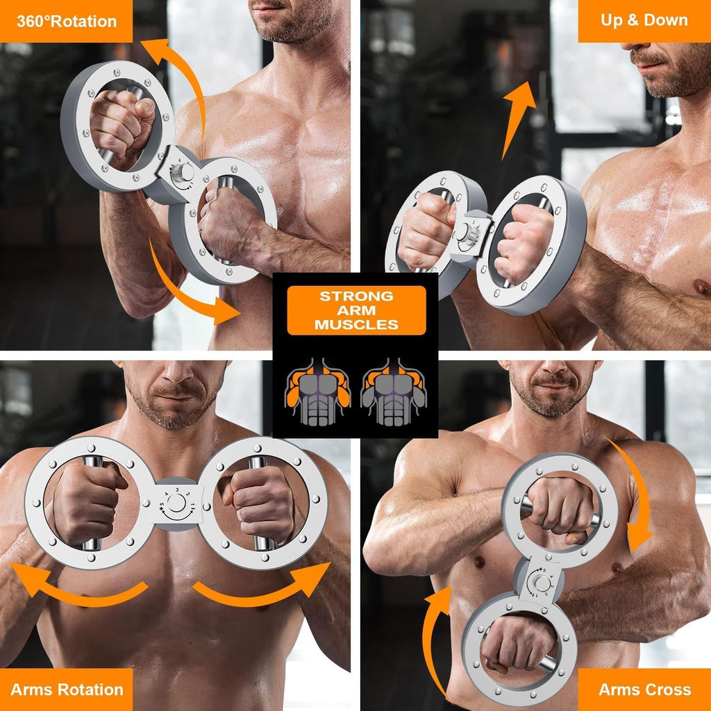 BowLift | Ejercitador de Brazo Twister con Resistencia Ajustable de 12LB y Rotación de 360° – Zeynor