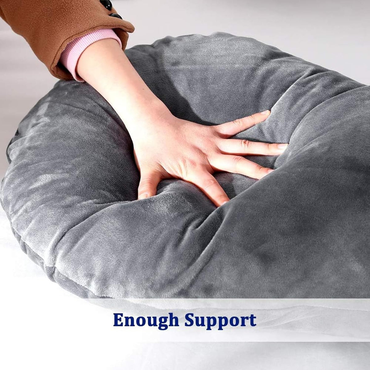 Almohada de Soporte para Embarazo en Forma de J para Dormir de Lado y Lactancia