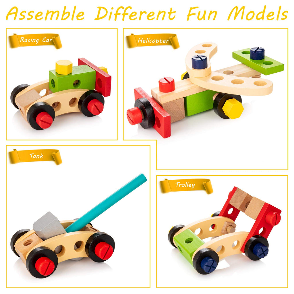 Caja de Herramientas de Madera para Niños - Creativa y Educativa