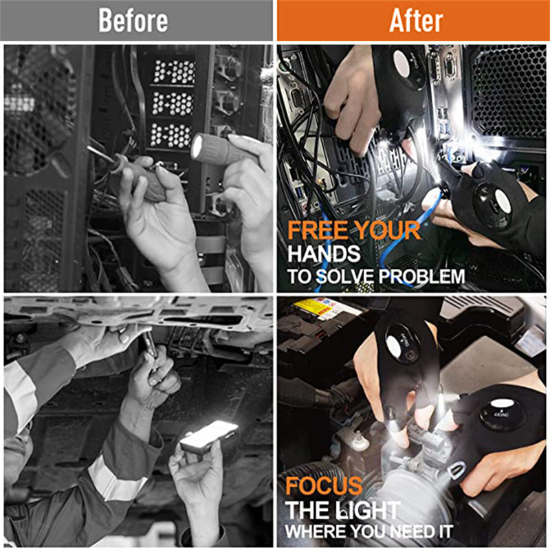 Guantes LED cómodos con luces a prueba de agua | Brehn