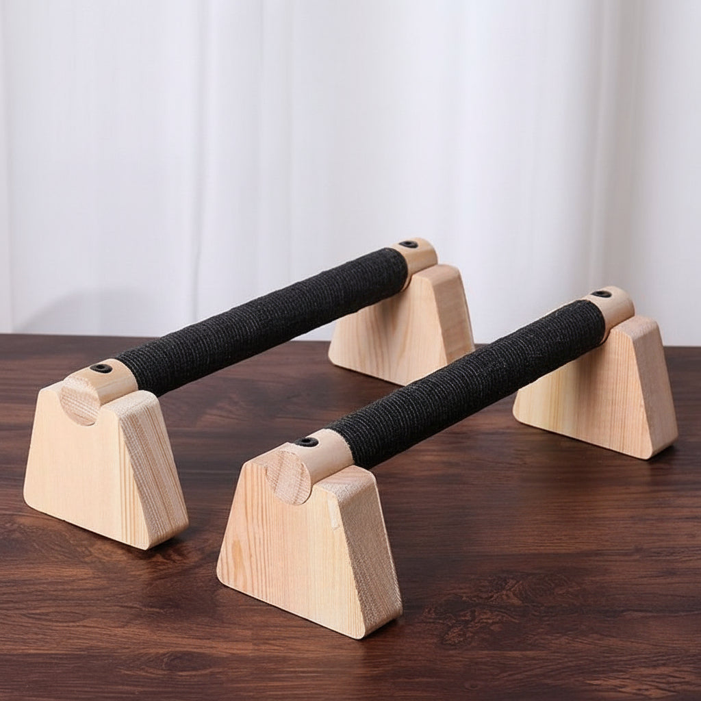 BARRAS PARELLA – Barras de Madera para Flexiones Paralelas para un Entrenamiento de Fuerza Estable en Casa