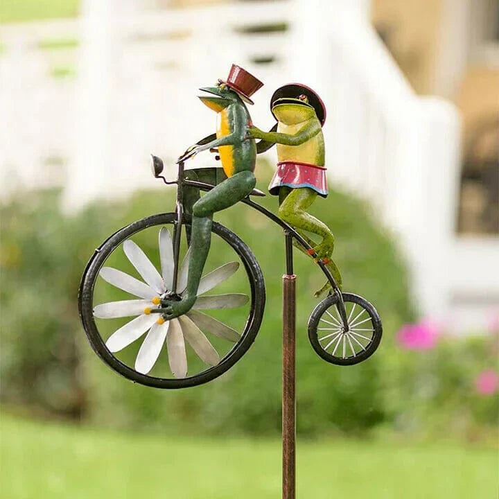 RetroSpin - Rueda de Bicicleta Antiguo para un Encanto de Jardín Atemporal