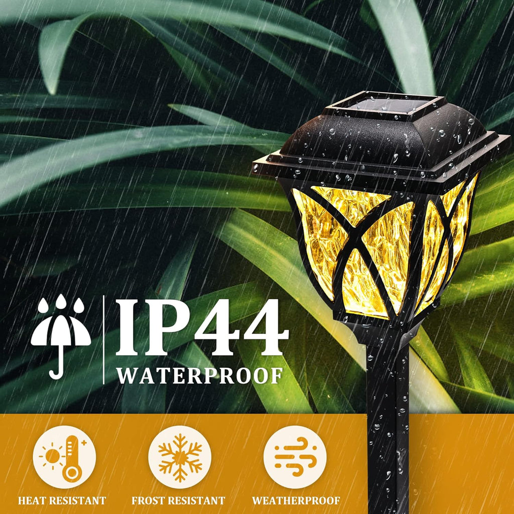Paquete de 6 Luces de Jardín LED Solares para Caminos Exteriores