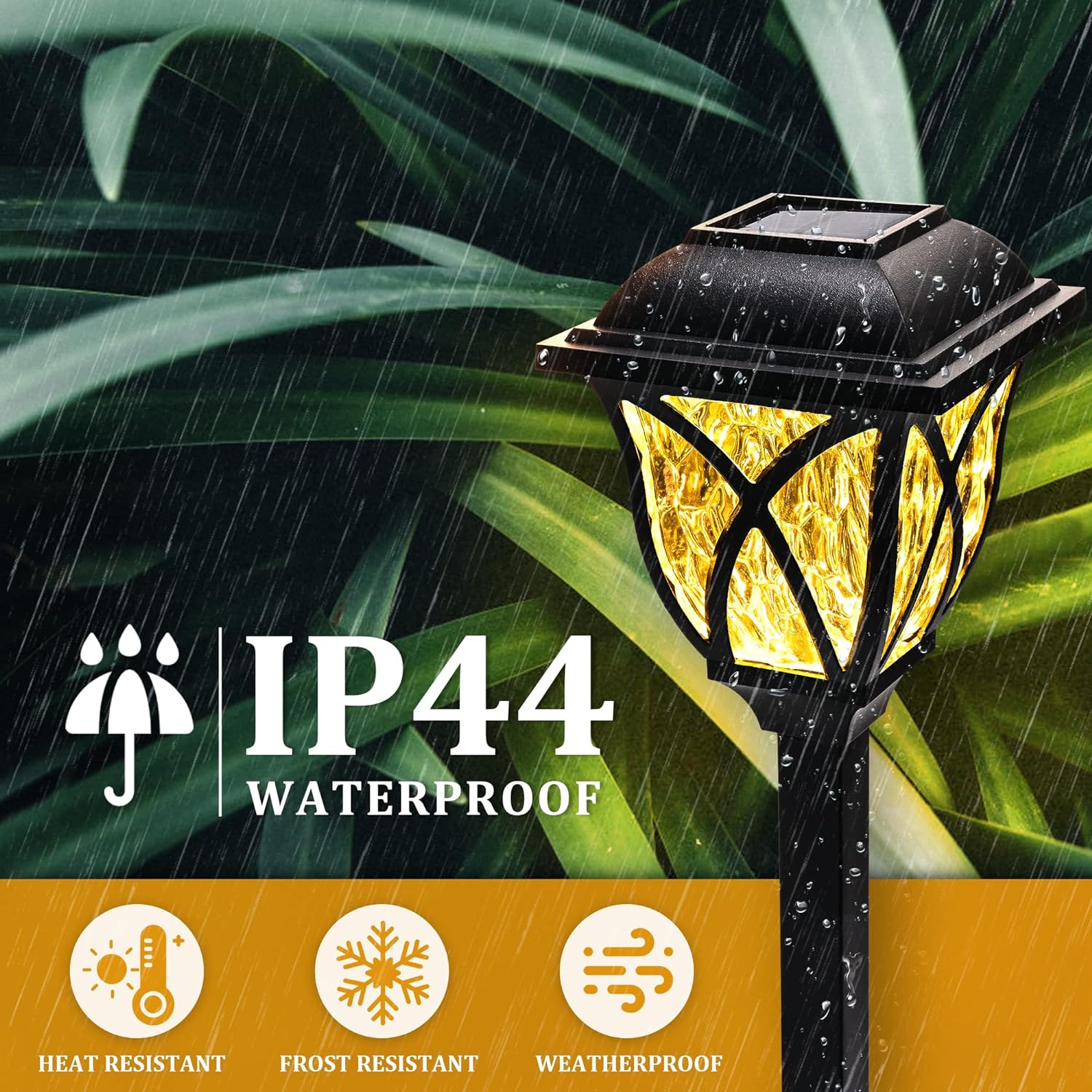 Paquete de 6 Luces de Jardín LED Solares para Caminos Exteriores