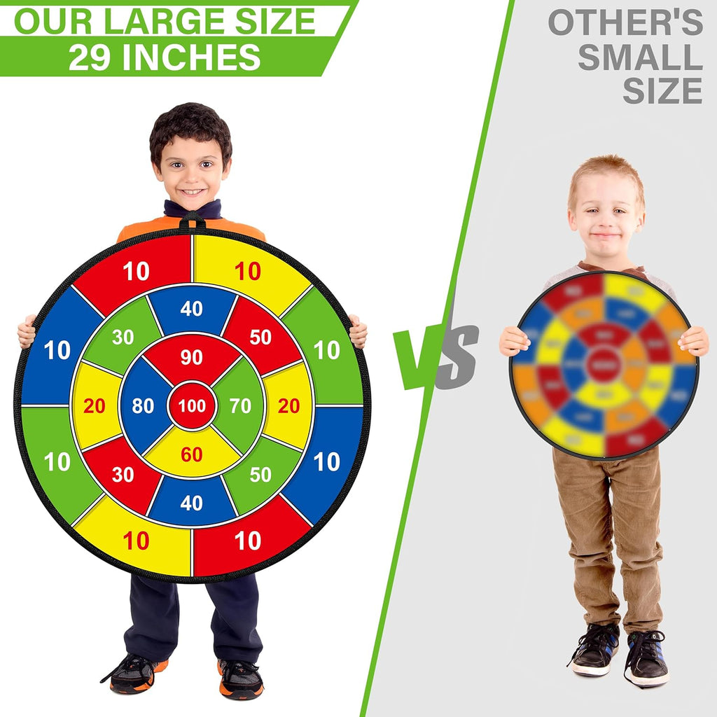 Lisslune | Grande diana de dardos doble cara para niños – Jugar, aprender y relajarse