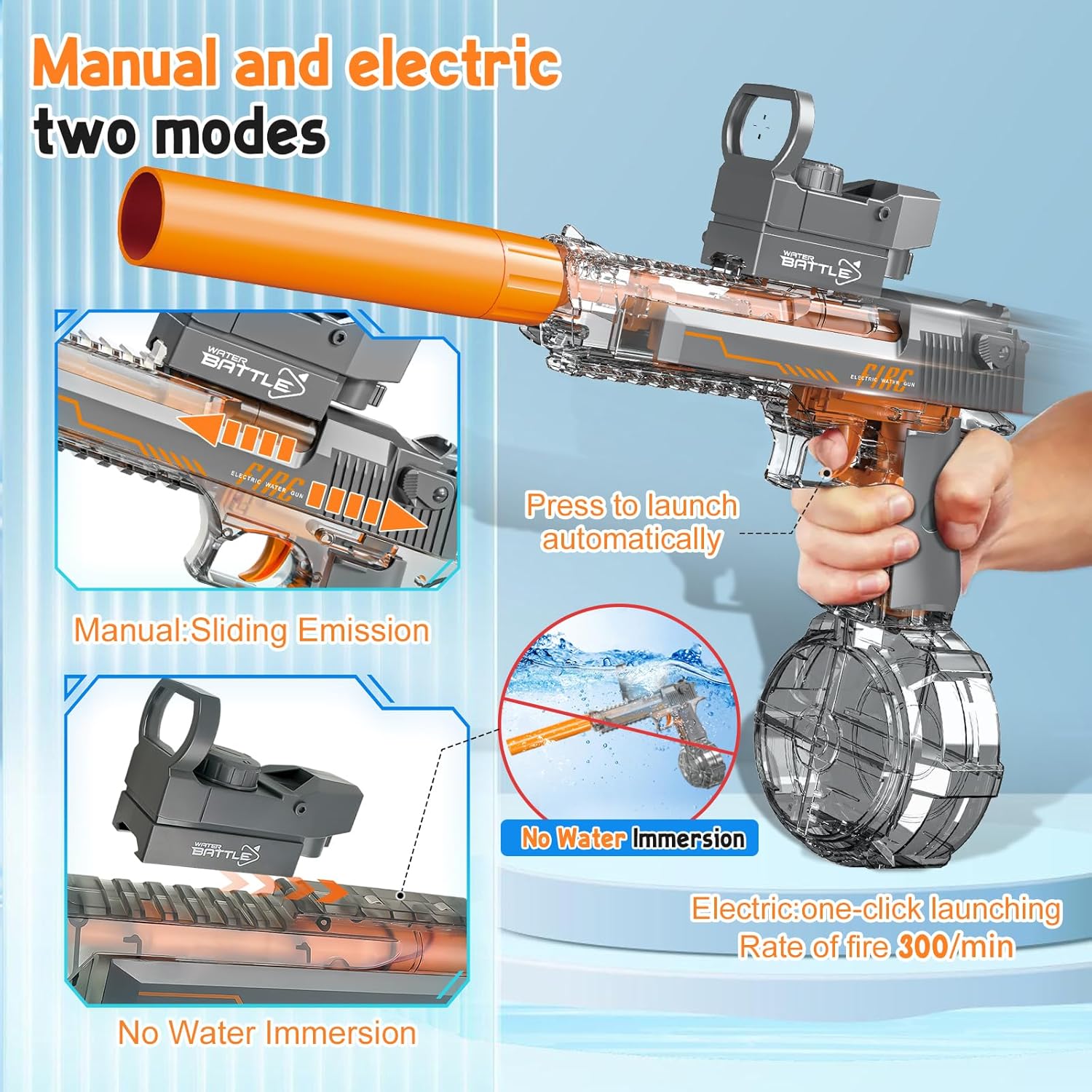 HydroBlitz Élite Pistola de Agua Eléctrica