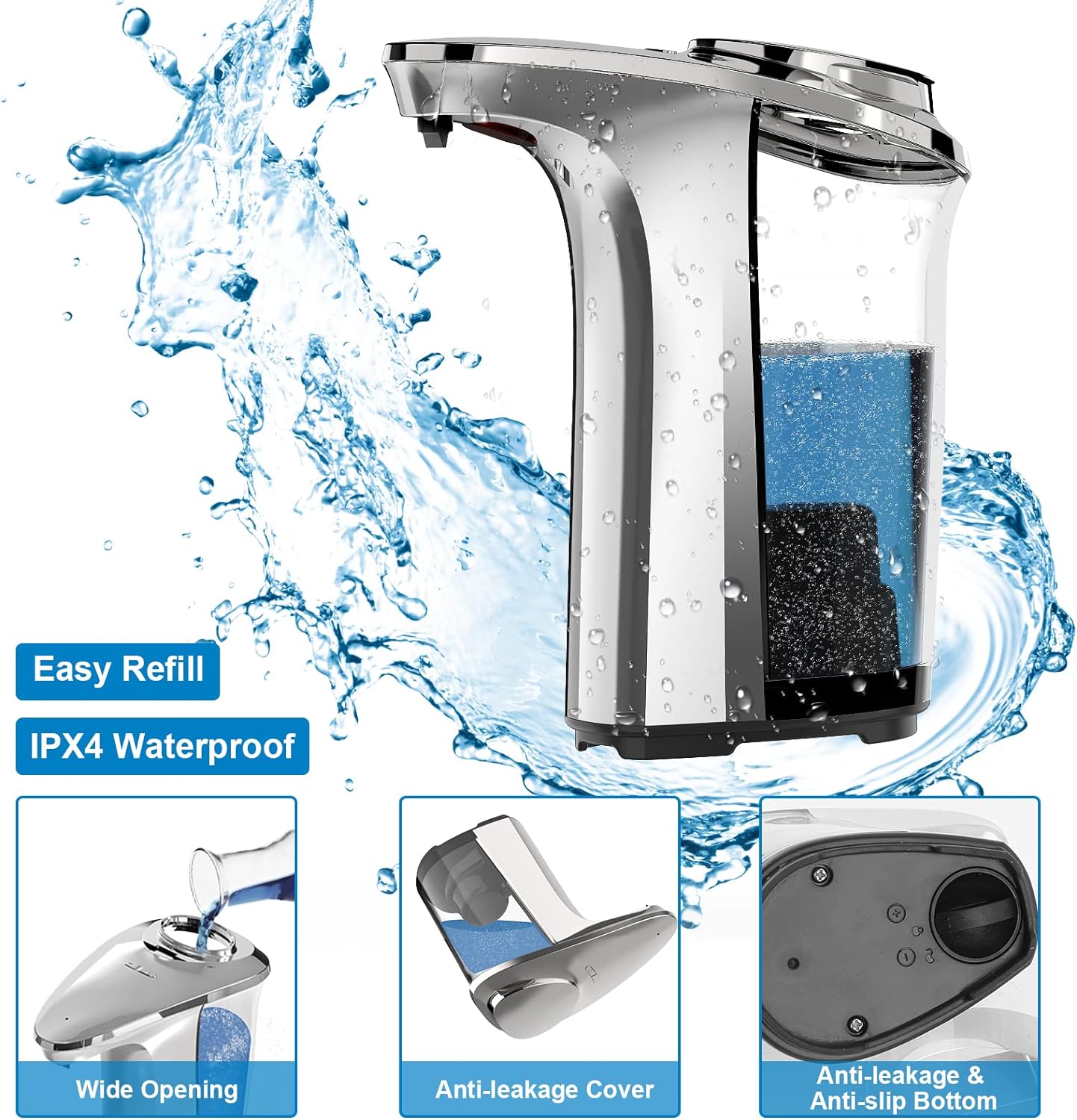 Dispensador Automático de Jabón para Platos Sin Contacto para Cocina y Baño