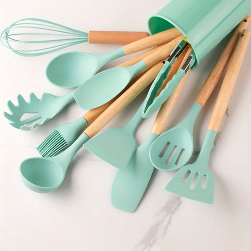 SILICOWARE – Juego de Utensilios de Cocina de Silicona de 12 Piezas | Resistente al Calor y Apto para Lavavajillas
