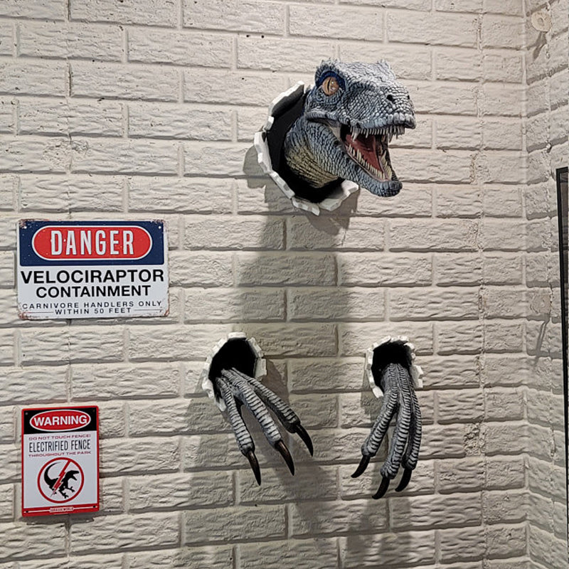 BowLift | Decoraciones de Velociraptor Rompiendo la Pared