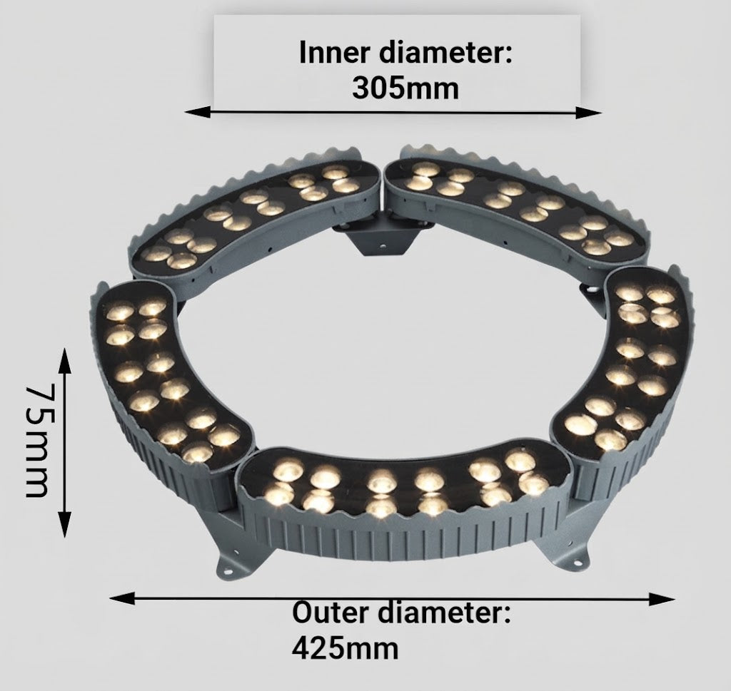 Elegante proyector LED de jardín con luz cálida de tonos mixtos para iluminar árboles y paisajes
