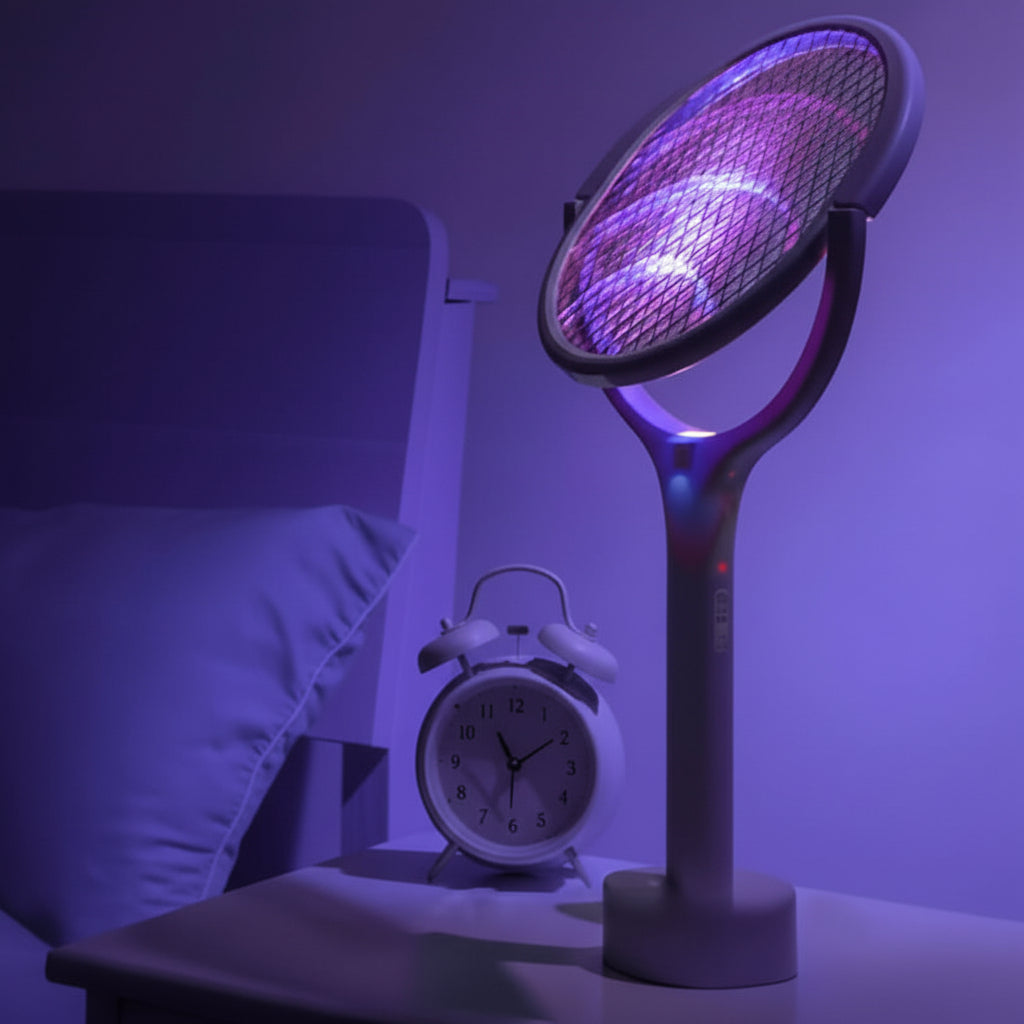 ZapGuard – Raqueta eléctrica para mosquitos 5 en 1 con LED