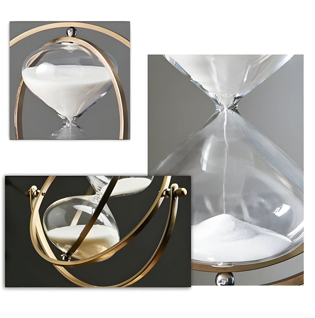 Kalsten | Reloj GracefulTime – Lujoso Reloj de Arena con Elegante Marco Dorado y Diseño Atemporal