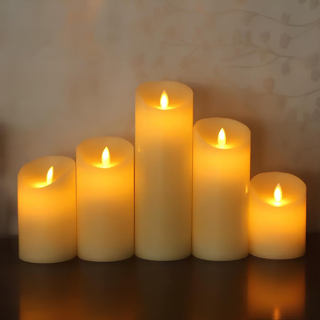 Velas LED LumiFlame | Efecto de cera parpadeante | Seguras y ahorradoras de energía | Diferentes tamaños y diseños
