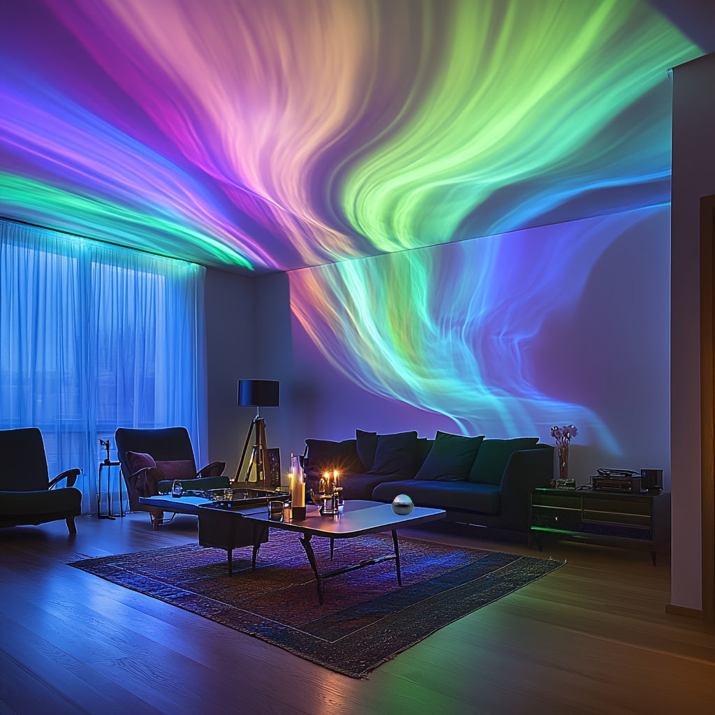 Proyector de Espectáculo de Luz Mágica - Efecto Encantador de Cielo Estrellado Colorido