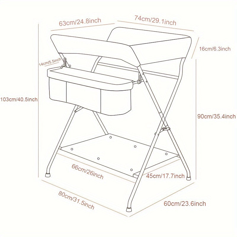 Mesa de Cambio Ajustable y Portátil para Bebés – Perfecta para Organización y Comodidad