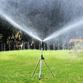 Aspersor de jardín giratorio 360 grados con trípode telescópico