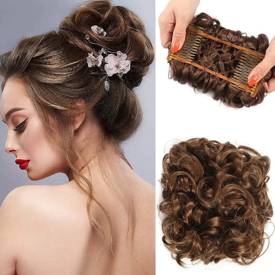 GlamBun™ – Moño desordenado con rizos | 1+1 GRATIS