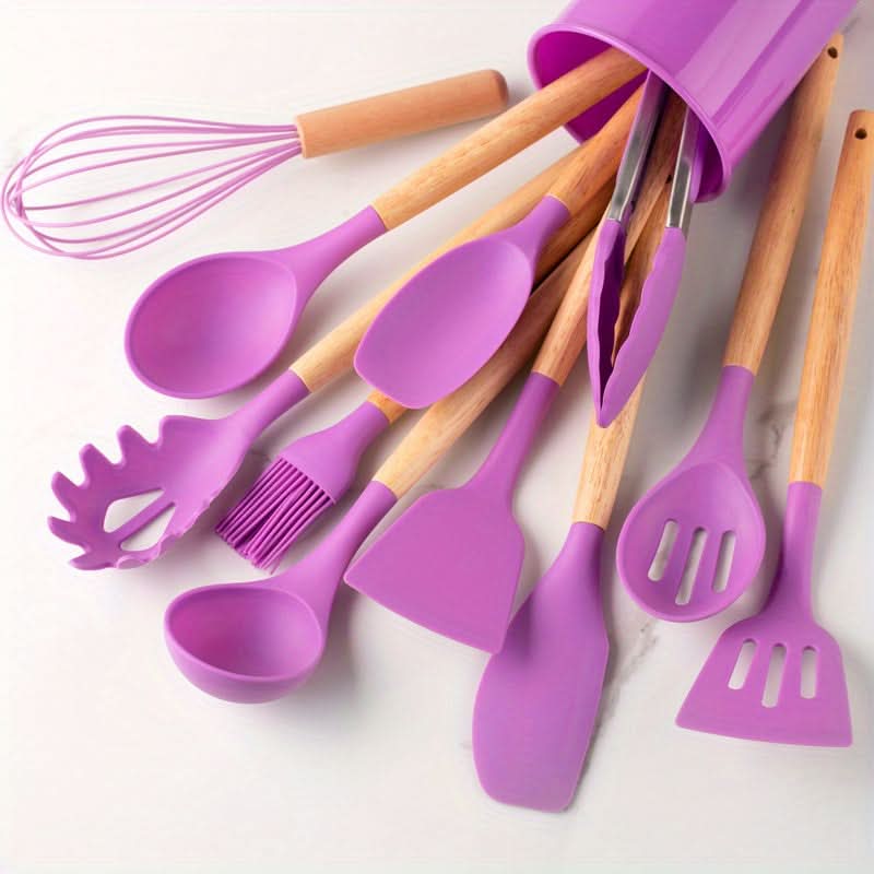 SILICOWARE – Juego de Utensilios de Cocina de Silicona de 12 Piezas | Resistente al Calor y Apto para Lavavajillas